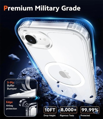 Clear magsafe phone case - clear,