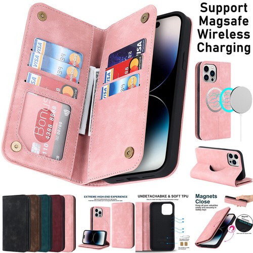 Flip leather wallet card slot - leather,