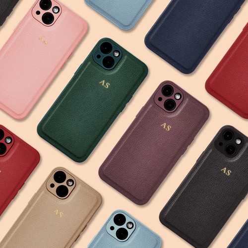 Personalised leather phone - personalised,